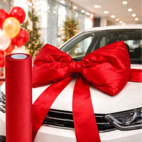 Red Satin Big Bow - 70cm - Image 3