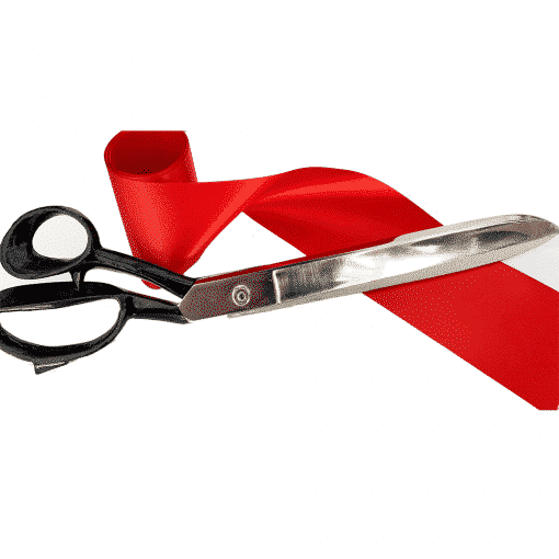 Extra Large Ceremonial Ribbon Cutting Silver Scissors – 20″