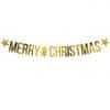 Gold Merry Christmas Banner