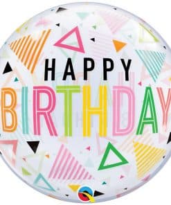 Happy Birthday Triangle Bubble Balloon