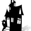 Halloween Haunted House Silhouette Cardboard Cutout