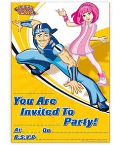 Printed with the Lazy Town characters from the hit TV series - these yellow latex balloons inflate to 11",  Use helium to float.  Sold in packs of 6