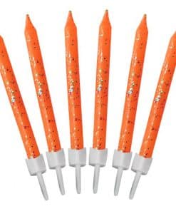 Orange Glitter Candles