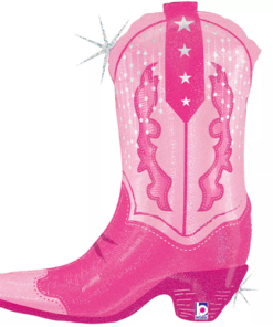 Pink Cowboy Boot Big Balloon