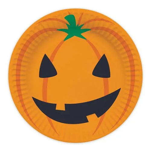 Halloween Pumpkin Paper Plate, Cups & Napkins Next Day Delivery