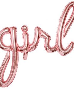Rose Gold Girl Phrase Balloon