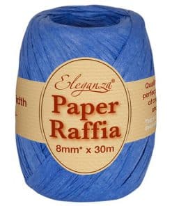 Royal Blue Paper Raffia - 30m