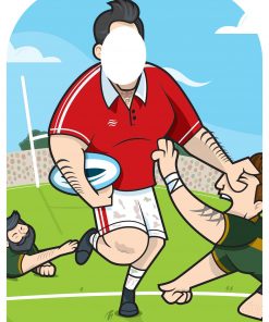 Rugby Superstar Child Size Stand In Cardboard Cutout
