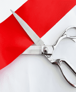 Alternative view of Silver Large Ceremonial Scissors – 25cm