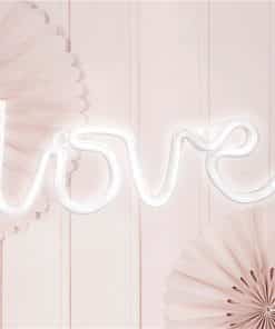 White LOVE Neon LED Sign