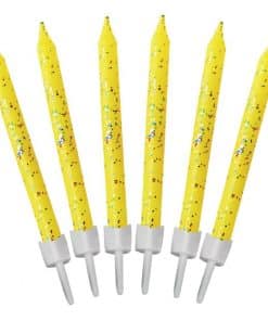 Yellow Glitter Candles