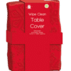 Red Reusable Wipe Clean Christmas Snowflake Tablecover