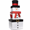 Snowman Stacking Set of 3 Gift Boxes