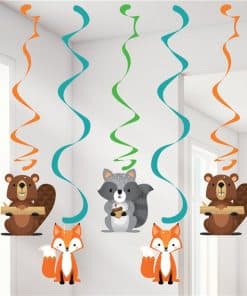 Woodland Animals Hanging Swirls