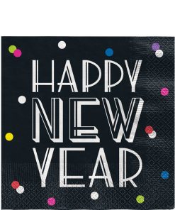 Neon Dots New Year Lunch Napkins