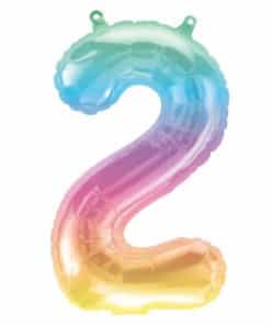 Pastel Ombre Number 2 Balloon - 16"