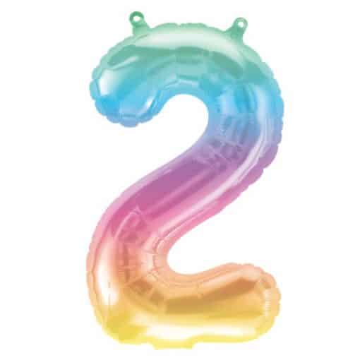 Pastel Ombre Number 2 Balloon - 16"