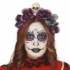 Purple Flower Skull Headband