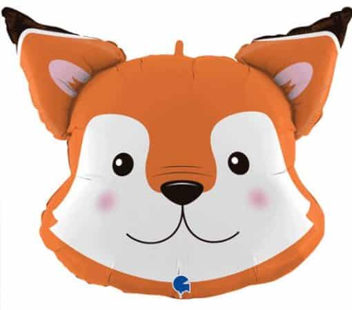 Woodland Smiling Fox Head Balloon