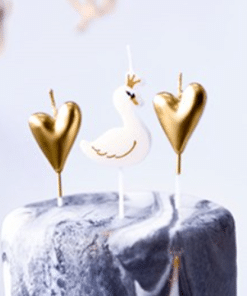 Swan & Heart Pick Candles