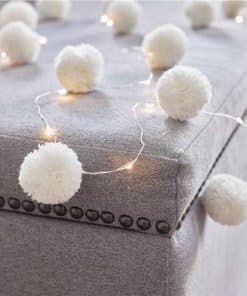 White LED Pom Pom Lights