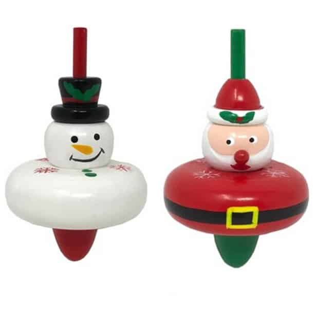 Wooden Christmas Spinning Top & Novelties - Next Day Delivery