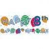 Balloons 8th Birthday Foil Banner