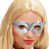 Silver Sequin Mask