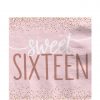 16th Birthday Blush Paper Napkins