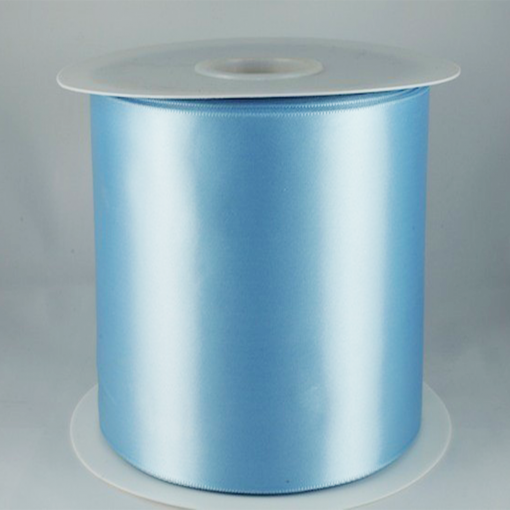 10m x Baby Blue Polyester Satin Ribbon - 100mm