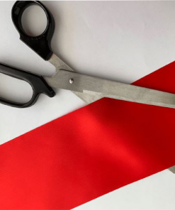 Big Black Handled 26cm Scissor & Wide Ribbon Store Opening Pack