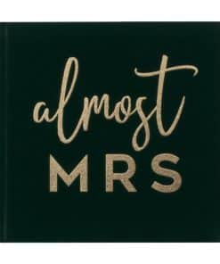 Botanical Hen Party Green Velvet Guest Book