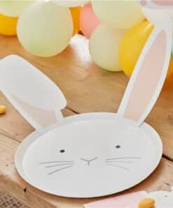 Alternative view of Bunny Shaped Paper Plates - 25cm (Pk 8)