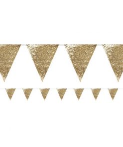Alternative view of Gold Glitter Party Bunting - 3m