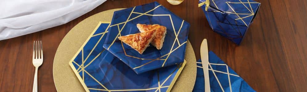 Navy Gold Stylish Partyware