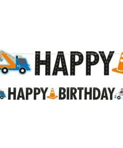 On the Road Party Happy Birthday Letter Banner