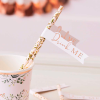 Rose Gold Floral Paper Straws