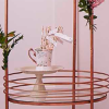 Rose Gold Floral Paper Straws
