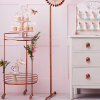 Rose Gold Floral Paper Straws