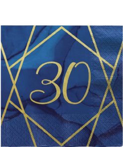 30th Birthday Navy & Gold Geode