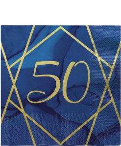 50th Birthday Navy & Gold Geode