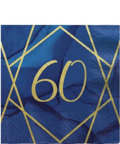 60th Birthday Navy & Gold Geode