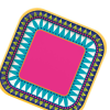 Boho Fiesta Square Shaped Dessert Plates