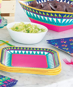 Boho Fiesta Square Shaped Dessert Plates