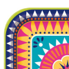 Boho Fiesta Square Shaped Paper Plates