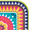 Boho Fiesta Square Shaped Paper Plates
