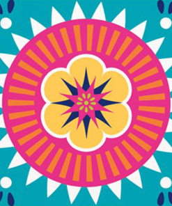 Boho Fiesta Square Shaped Paper Plates