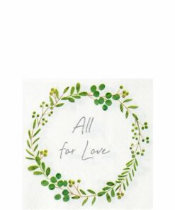 Botanical Wreath Paper Beverage Napkins