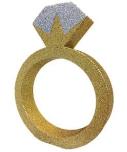 Glitter Engagement Ring Table Decoration