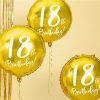 18th Birthday Gold Balloon